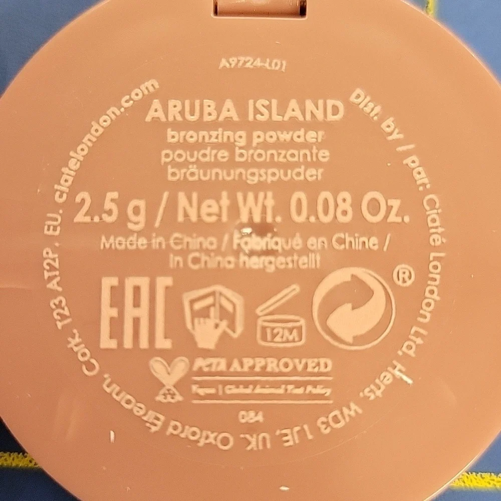 Ciate London Aruba Island 2.5g Brazilian GLOW Bronzing Powder Compact